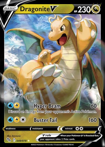 Dragonite V 049/078 Pokémon Go, Hobby en Vrije tijd, Verzamelkaartspellen | Pokémon, Ophalen of Verzenden, Nieuw, Losse kaart