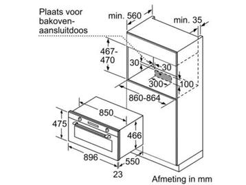 Bosch VBC5580S0 - Inbouw oven - 85 liter - RVS, Witgoed en Apparatuur, Verzenden, Zo goed als nieuw