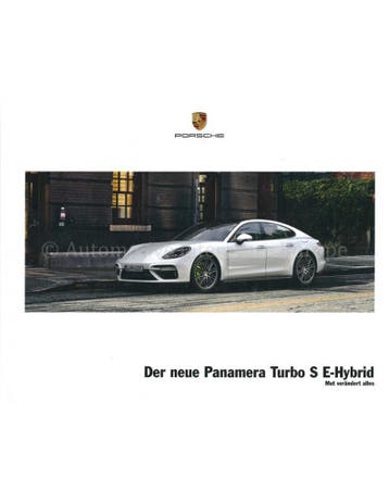2018 PORSCHE PANAMERA TURBO S E-HYBRID HARDCOVER BROCHURE, Nieuw, Porsche, Author