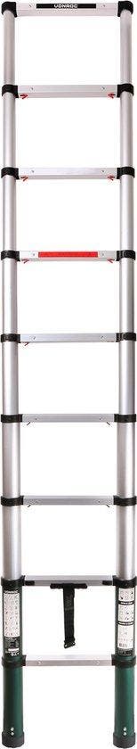 2dekans | VONROC Professionele Telescopische Ladder – 2.6m –, Ophalen of Verzenden, Zo goed als nieuw