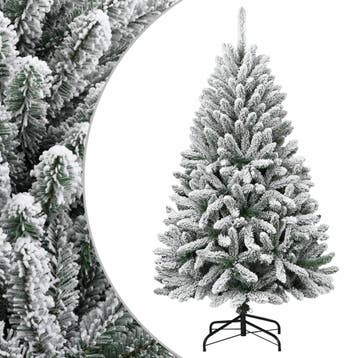 vidaXL Kunstkerstboom met scharnieren en sneeuw 120 cm, Diversen, Kerst, Verzenden, Nieuw
