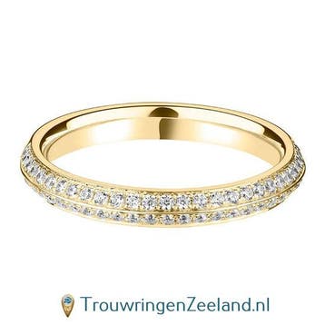 Aanschuifring in 9/18 karaat geelgoud Vlakke-vorm met 60 ..., Sieraden, Tassen en Uiterlijk, Ringen, Verzenden, Nieuw