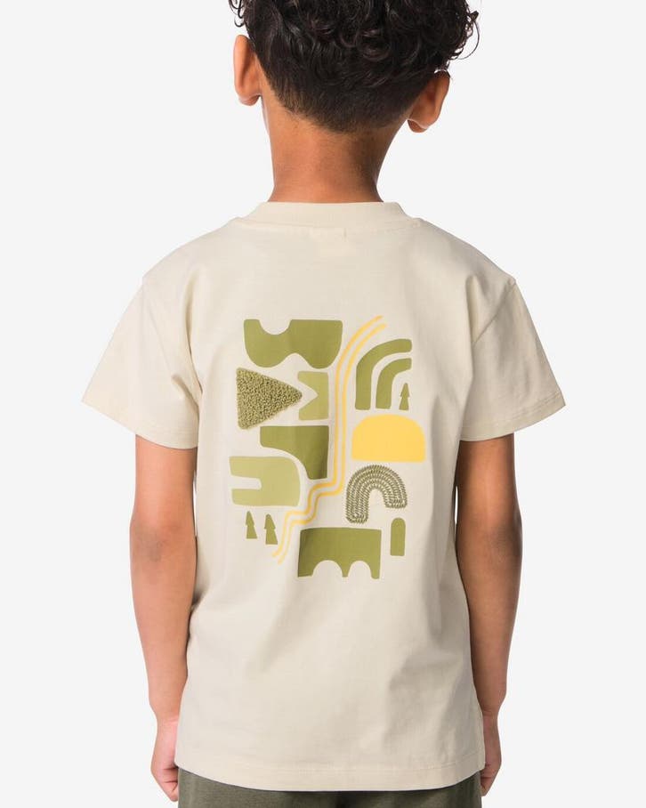 HEMA Kinder T-shirt abstract ecru, Kinderen en Baby's, Kinderkleding | Overige, Nieuw, Verzenden