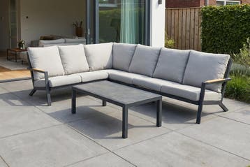 VDG Santos/Atlanta aluminium loungeset - Antraciet, Verzenden, Nieuw, Hout, Loungeset