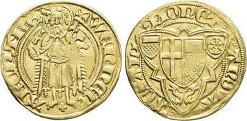 Goudgulden o Jahr 1410 Trier-erzbistum Werner von Falkens..., Verzenden