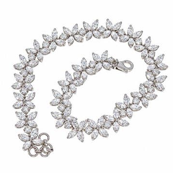Armband - 14 karaat Witgoud - 7.33ct. tw. Diamant, Sieraden, Tassen en Uiterlijk, Nieuw