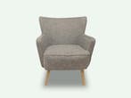 Bergamo retro arm fauteuil  uitgevoerd in stof, Ophalen of Verzenden, Nieuw