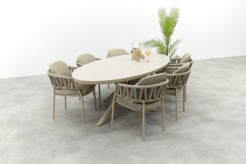 Taste Calma/Ventaro ovale tuinset voor 6 personen 240x115, Verzenden, Nieuw, Overige materialen, Tuinset