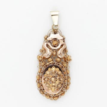 Hanger - 14 karaat Geel goud, Sieraden, Tassen en Uiterlijk