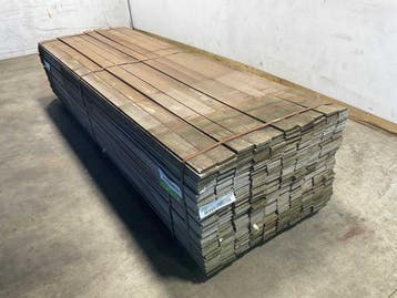 Veiling - 100x Azobé hardhouten waterkering plank 300x10x1c, Doe-het-zelf en Verbouw, Hout en Planken, Nieuw