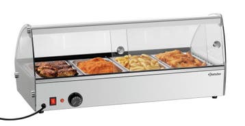 Bartscher Warmhoudvitrine | RVS/Glas | R4 46L | 4x 1/3 GN |, Ophalen of Verzenden, Nieuw in verpakking