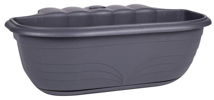 Balkon Plantenbak Antraciet 10Ltr 51x20x18cm Kunstof, Tuin en Terras, Bloempotten, Ophalen of Verzenden