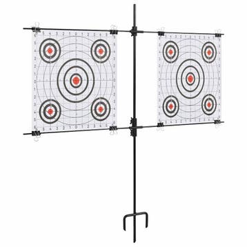 vidaXL Targetkaartstandaard met schietkaarten 78x76 cm staal, Verzenden, Nieuw