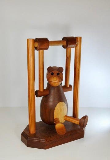 Figuur - Grote Aap (52 cm) - 52 cm - Hout - 1960