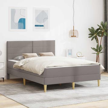 vidaXL Bedframe 160 x 200 cm Taupe, Verzenden, Nieuw, Tweepersoons