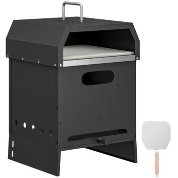 3-in-1 Buiten Pizzaoven Houtgestookte Pizza Oven 2 Niveau Ov, Verzenden