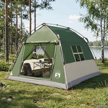 vidaXL Instant Tent Water-resistant 2-persoons Groen, Verzenden, Nieuw, Tot en met 2
