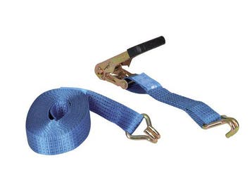 Talamex Spanband 50 mm 8 meter met ratelgesp en J-haak, Watersport en Boten, Ophalen of Verzenden, Nieuw