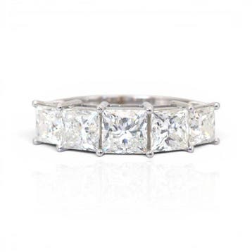 Ring - 18 karaat Witgoud - 3.40ct. tw. Diamant (Natuurlijk), Nieuw