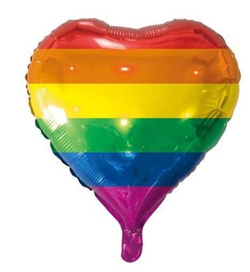 Folieballon hartvorm regenboogvlag, Verzenden, Nieuw, Versiering, Valentijn of Romantisch