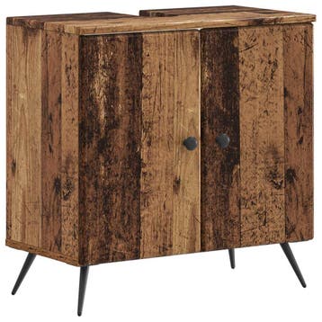 vidaXL Badkamer wastafelkast BREDA Oud hout 59,5 x 31,5 x 59, Huis en Inrichting, Badkamer | Badkamermeubels, Verzenden, Nieuw
