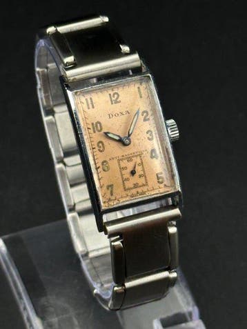 Doxa - Artdeco Anti-Magnetique Salmon dial - Zonder, Sieraden, Tassen en Uiterlijk, Horloges | Heren, Nieuw