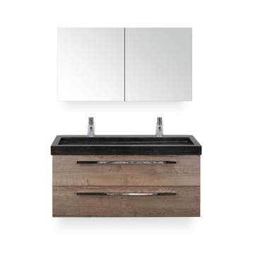 Seville Badmeubelset 120 cm - 2 laden Tabacco - Wastafel, Ophalen of Verzenden, Nieuw