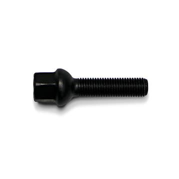 H&R Wielbout bolkonisch R12 M12x1.50 - Lengte 60mm - Zwart (, Verzenden, Nieuw