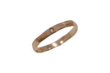 Ring - 9 kt. Roségoud - 0.02ct. tw. Diamant (Natuurlijk), Sieraden, Tassen en Uiterlijk, Ringen, Nieuw