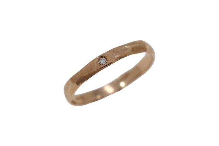 Ring - 9 kt. Roségoud - 0.02ct. tw. Diamant (Natuurlijk), Sieraden, Tassen en Uiterlijk, Ringen