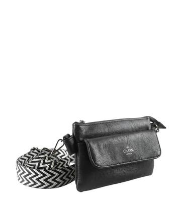Charm London Handtas Zwart, Verzenden, Zo goed als nieuw, Zwart