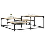 vidaXL Salontafel 107x107x40 cm bewerkt hout sonoma, Huis en Inrichting, Verzenden, Vierkant, Nieuw, Minder dan 50 cm