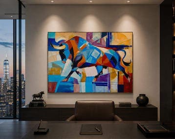 Kiri Aguilera (1982) XL 120 x 90 cm - Fuerza Cúbica: El Toro