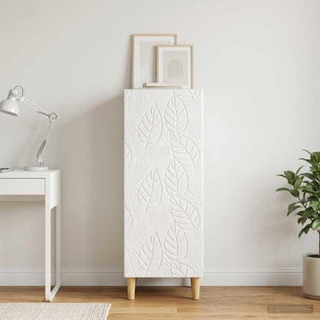 vidaXL Dressoir Hoogglans Wit 33 x 34,5 x 90 cm Bewerkt hout, Verzenden, Nieuw, Overige houtsoorten, Minder dan 50 cm