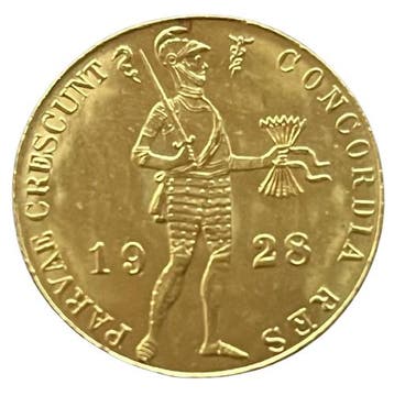 Gouden Dukaat Wilhelmina 1917/1937 (prijs per stuk), Verzenden, Munten