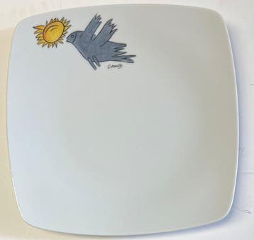 Corneille (1922-2010) - sculptuur, Grand plat Oiseau-Soleil