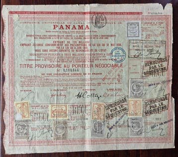 Frankrijk. 60 Francs - 1888 Panama Canal - Provisional bond