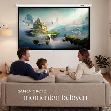 2dekans | tectake® Beamer Scherm - 84 Inch (214 cm) - 16:9, Ophalen of Verzenden, Zo goed als nieuw, Tectake
