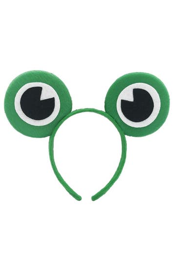 KIMU® Haarband Ogen Groen Kikker Groene Diadeem Kikkerogen P, Ophalen of Verzenden, Nieuw, Carnaval, Accessoires