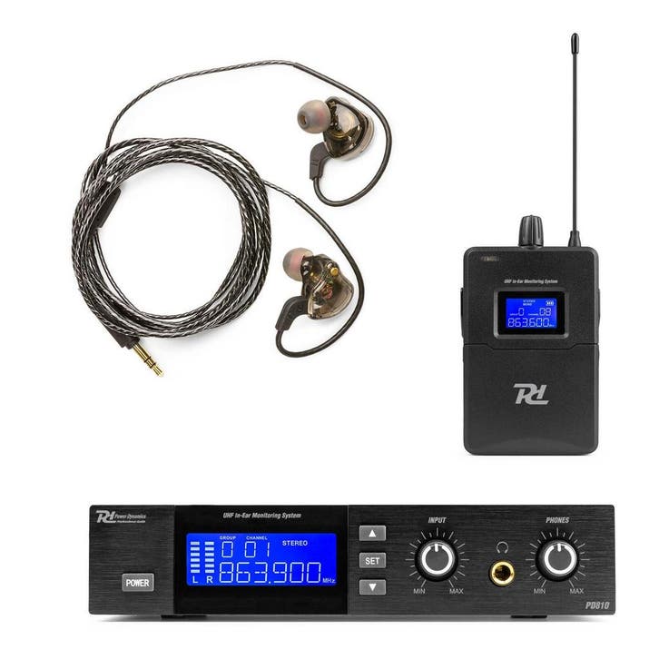 Retourdeal - Power Dynamics PD810 - UHF Draadloos In Ear, Muziek en Instrumenten, Microfoons, Zo goed als nieuw, Verzenden