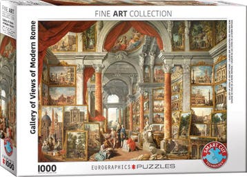 Galerij met Uitzichten op het Moderne Rome Puzzel (1000, Verzenden, Nieuw
