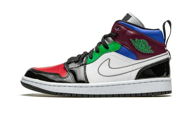 Air Jordan 1 Mid SE Black White Multi-Color (W), Kleding | Dames, Schoenen