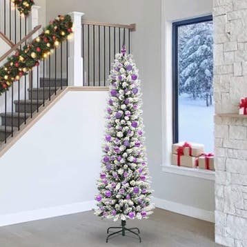 vidaXL Kunstkerstboom Wit 240 cm PVC en Metaal en Plastic, Verzenden, Nieuw