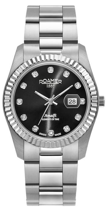 Roamer Amalfi 852844 41 59 20 dameshorloge 34 mm, Overige merken, Staal, Verzenden, Polshorloge