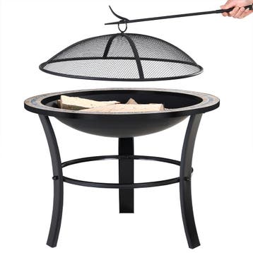 Vuurkorf Fuego Mozaïek Ø 76 cm Rond (Barbecue-Vuurkorf), Verzenden, Nieuw