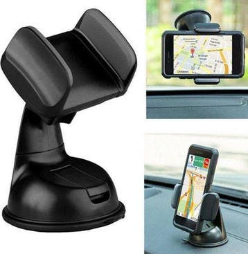 Telefoonhouder auto – Zuignap Voorruit & Dashboard – 360°, Ophalen of Verzenden, Nieuw