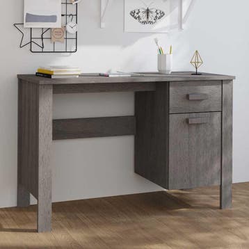 vidaXL Bureau HAMAR 113x50x75 cm massief grenenhout, Verzenden, Nieuw