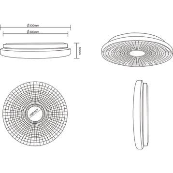 LED Plafondlamp - Plafondverlichting - Trion Gekko - 16W -, Ophalen of Verzenden, Nieuw, Kunststof