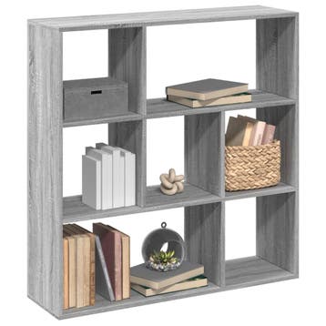 vidaXL Kamerscherm / boekenkast 102x29x103,5 cm hout grijs, Minder dan 50 cm, Verzenden, 100 tot 150 cm, Nieuw