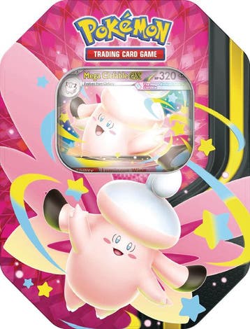 Pokemon TCG Mega Moonlit Ex Tin - Mega Clefable Ex, Ophalen of Verzenden, Nieuw